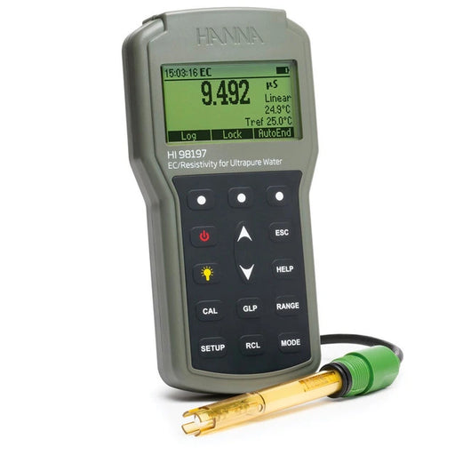 Hanna Instruments HI98197 Ultra Pure Water EC/Resistivity Meter Portable EC/Resistivity Meter Hanna Instruments