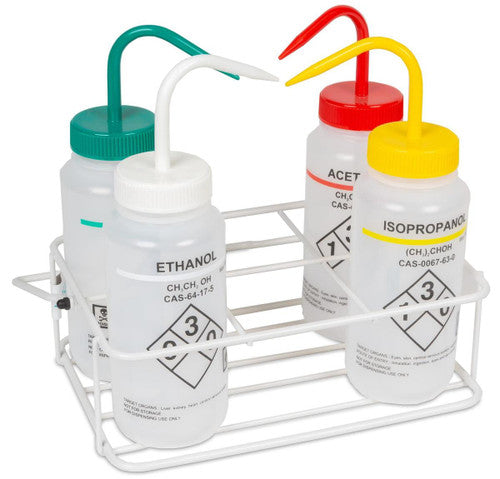 Wire Bottle Rack Carrier | 6-Bottle Lab Transport Bottle Rack Carrier Heathrow Scientific