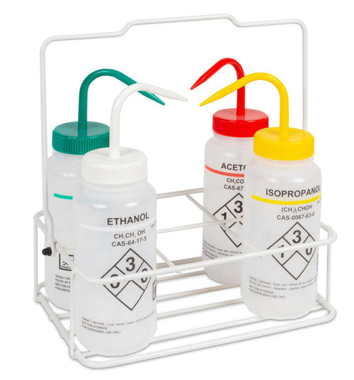 Wire Bottle Rack Carrier | 6-Bottle Lab Transport Default Title Bottle Rack Carrier Heathrow Scientific