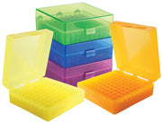 Heathrow Scientific 100-Well Microtube Boxes Assorted (Blue, Orange, Yellow, Green, Purple) Heathrow Scientific