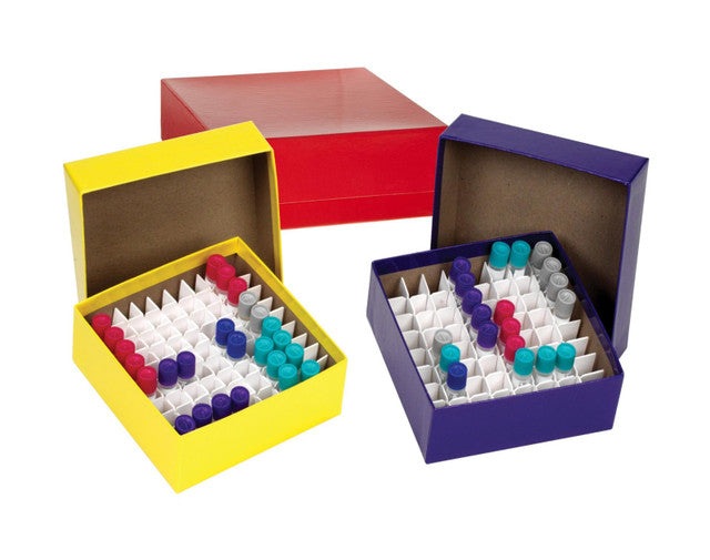 Heathrow Scientific Cardboard Cryogenic Vial Boxes – Assorted Colors, Pack of 12 Multicolor Cryogenic Vial Boxes Heathrow Scientific