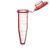 SureSeal S™ Sterile Microcentrifuge Tubes C2000-R | 1.5mL | Red | Sterile | Self-Standing Bag | Stop-Pops™ | 500 pk Microcentrifuge Tubes MTC Bio
