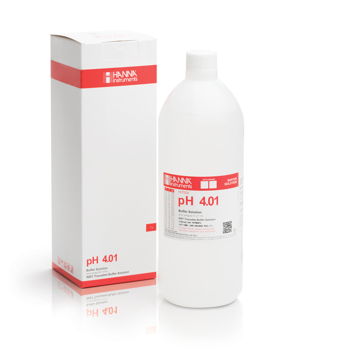 Hanna pH 4.01 Calibration Buffer Solution – HI7004L, HI5004 & HI6004 HI7004L – Standard – 500 mL Bottle Calibration Buffers Hanna Instruments