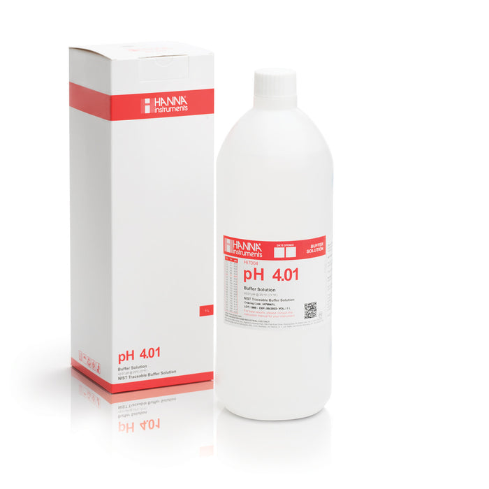 Hanna pH 4.01 Calibration Buffer Solution – HI7004L, HI5004 & HI6004 HI7004L – Standard – 500 mL Bottle Calibration Buffers Hanna Instruments