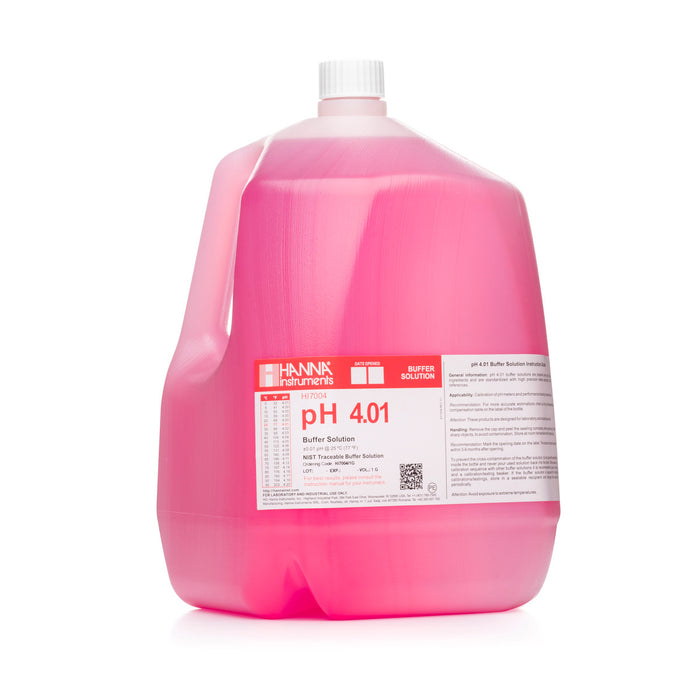 Hanna pH 4.01 Calibration Buffer Solution – HI7004L, HI5004 & HI6004 HI7004 1L – Standard – 1 L Bottle (color coded) Calibration Buffers Hanna Instruments
