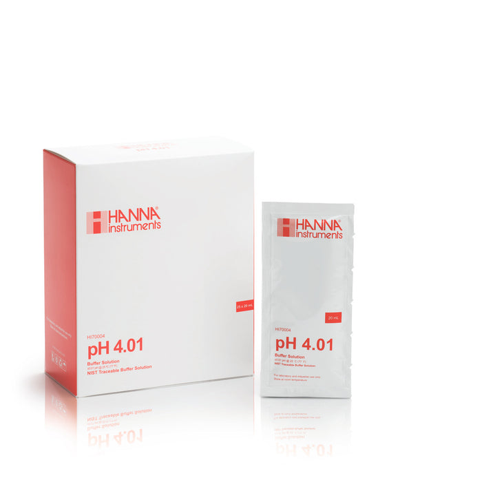Hanna pH 4.01 Calibration Buffer Solution – HI7004L, HI5004 & HI6004 HI7004 1G – Standard – 1 gal Bottle (color coded) Calibration Buffers Hanna Instruments