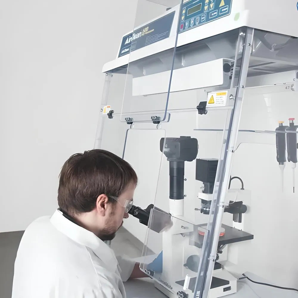 ISO 5 Laminar Flow Microscope Enclosure — Blue Tiger Scientific