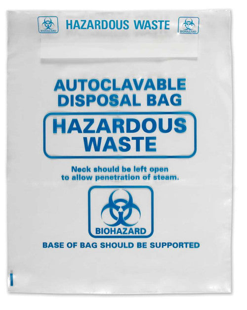 Heathrow Scientific Clear Autoclave Bags 26 Liters Heathrow Scientific