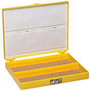 Heathrow Scientific 100-Place Premium Slide Boxes Yellow Heathrow Scientific