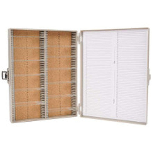Heathrow Scientific 100-Place Premium Slide Boxes Grey Heathrow Scientific