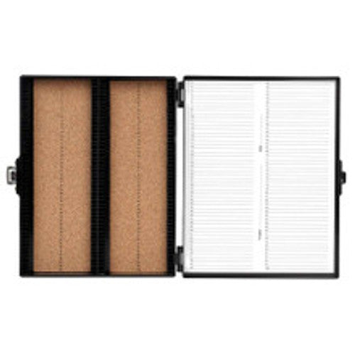 Heathrow Scientific 100-Place Premium Slide Boxes Black Heathrow Scientific
