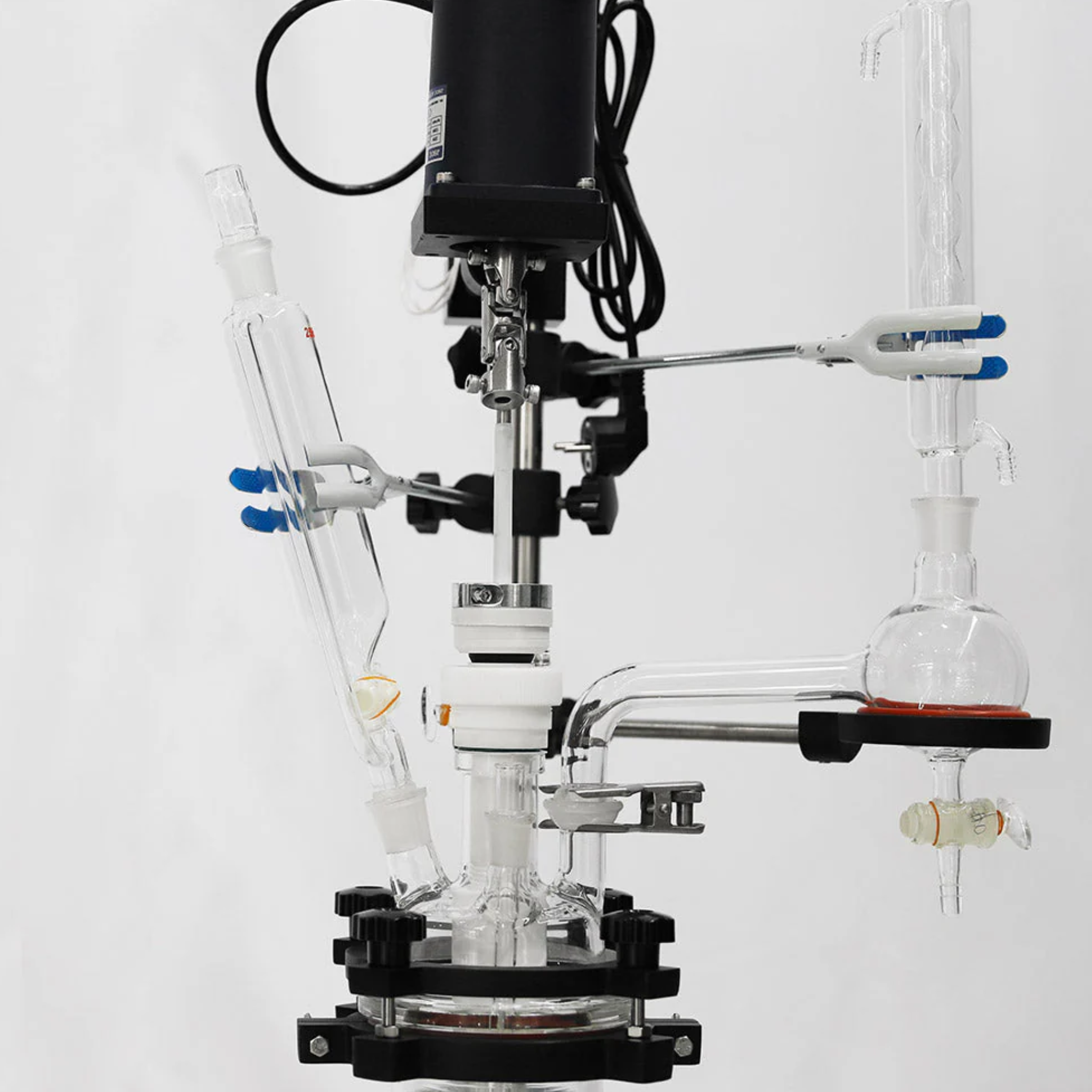 Lab1st 1L Chemical Lab Jacketed Glass Reactor Vessel with Digital Display for Laboratory Reaction - Blue Tiger Scientific