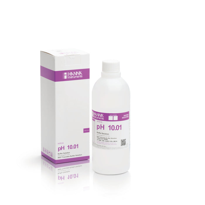 Hanna pH 10.01 Calibration Buffer Solution – HI7010L, HI5010 & HI6010 HI7010L – Standard – 500 mL Bottle Calibration Buffers Hanna Instruments