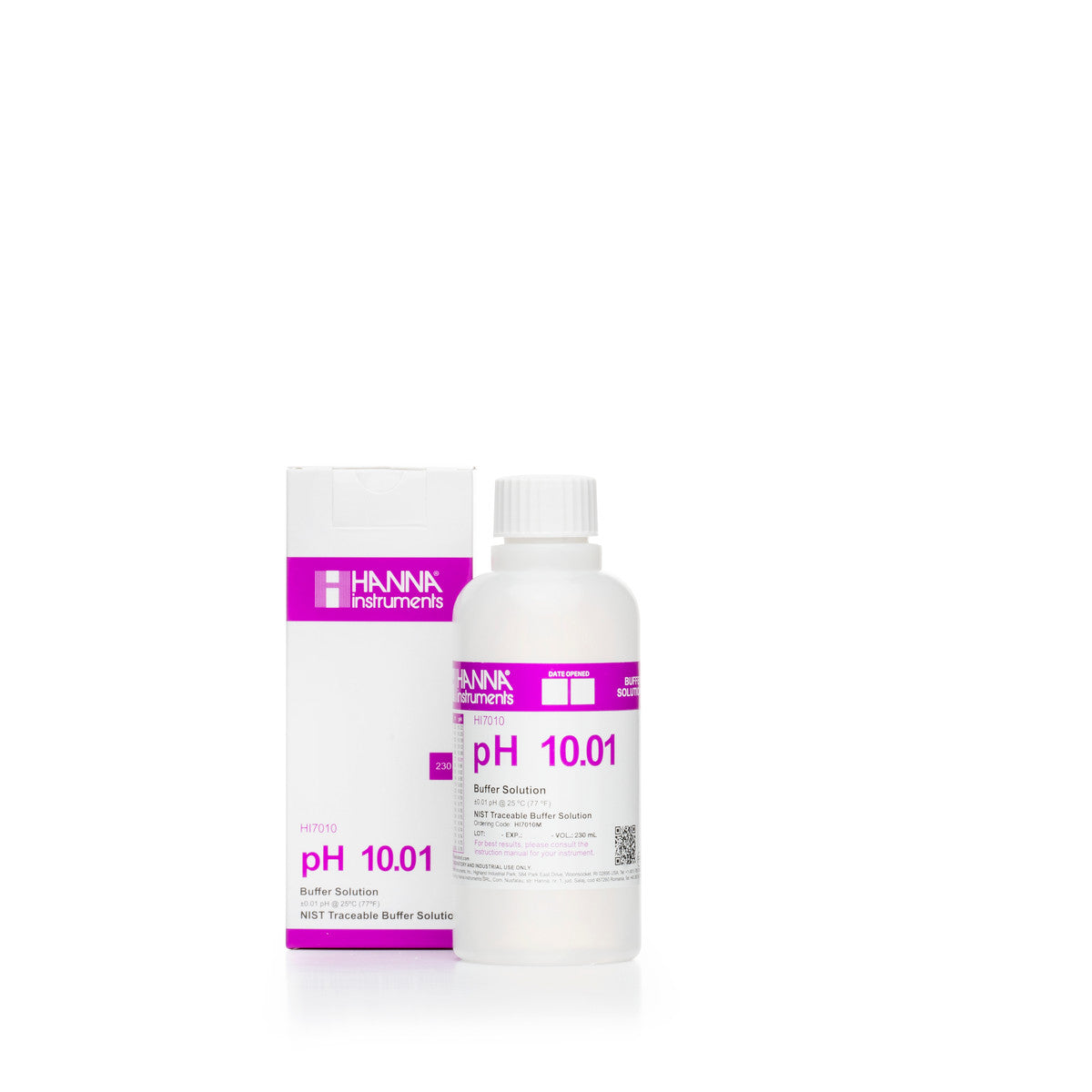 Hanna pH 10.01 Calibration Buffer Solution – HI7010L, HI5010 & HI6010 HI7010M – Standard – 230 mL Bottle Calibration Buffers Hanna Instruments