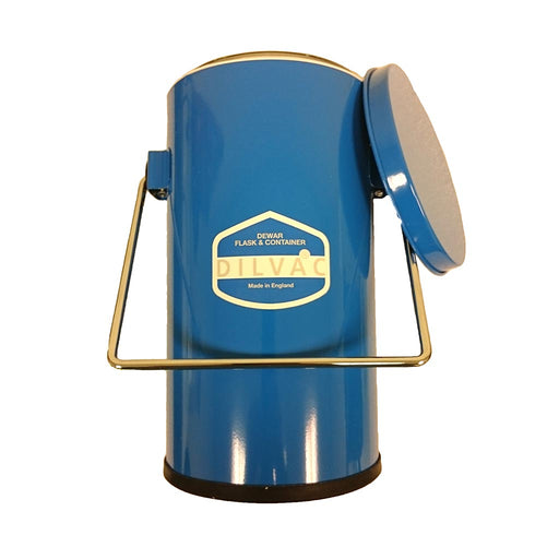 Scilogex DILVAC Blue Metal Cased Dewar Flasks, lids, no lid-clamps Scilogex