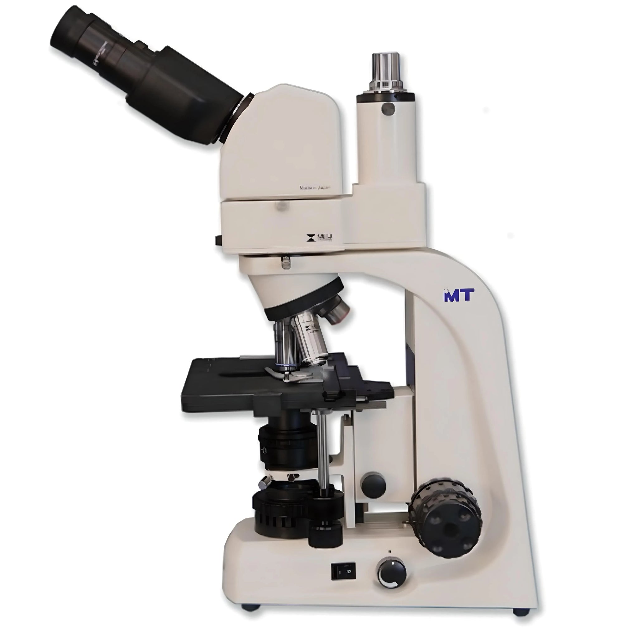 Meiji Techno MT5300EHV-HD - Halogen Ergonomic Trinocular Biological Veterinary Brightfield Compound Microscope with 5MP HDMI/USB 2.0 CMOS Camera - Blue Tiger Scientific