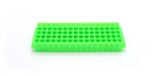 80-Well Microtube Rack – Durable, Compact & Autoclavable Green Multi-tube rack Heathrow Scientific