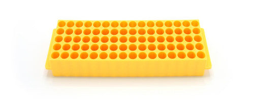 80-Well Microtube Rack – Durable, Compact & Autoclavable Yellow Multi-tube rack Heathrow Scientific