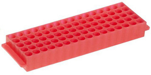 80-Well Microtube Rack – Durable, Compact & Autoclavable Pink Multi-tube rack Heathrow Scientific