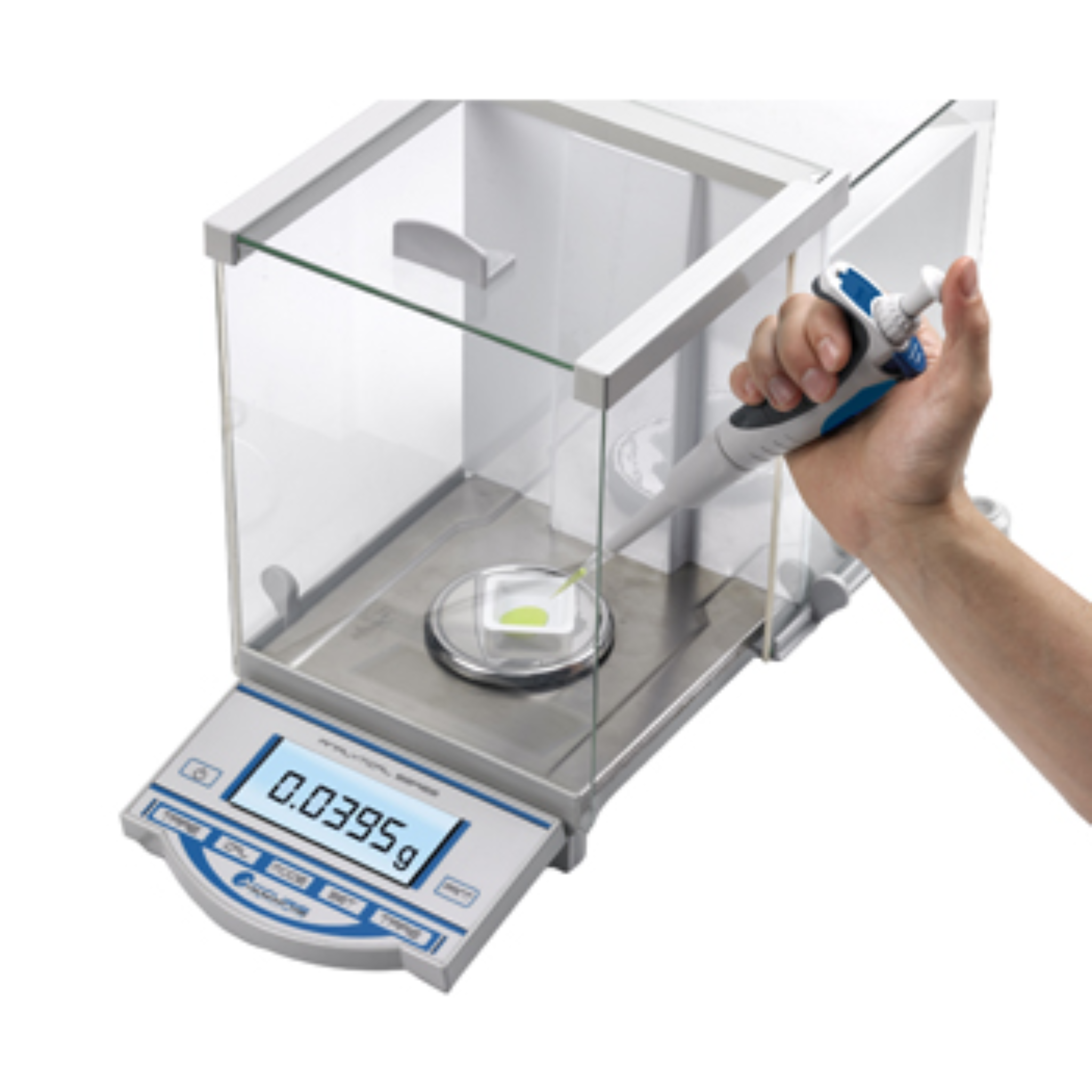 Accuris Analytical Balance with internal calibration, 210 grams, readability 0.0001grams