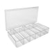 MTC Bio Western Blot Boxes – Clear & Opaque Black, Hinged Lid B1206 | MultiBox™ | 6 Compartments, 33 x 103 x 35mm each | For Cut-Up Protean 3 Gels | 4 pk Western Blot Boxes MTC Bio