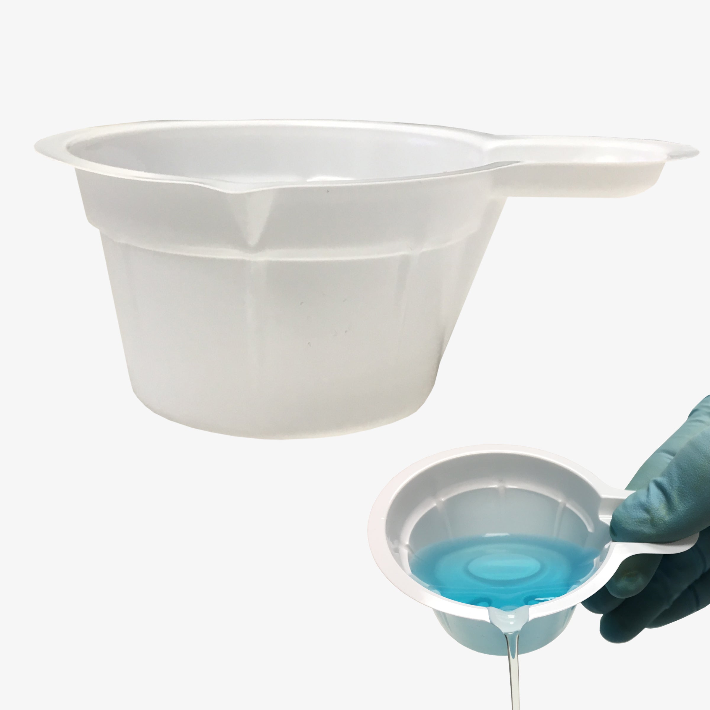 MTC Bio WeighBucket™ 40 mL Liquid Weigh Boats – Handle & Spout, 500/Pack — manufacturer image