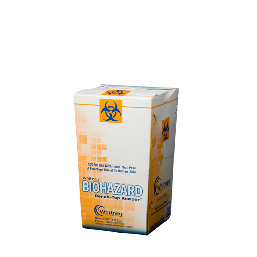 Biohazard Benchtop Keepers | Lab Waste Containers Large Biohazard Collection Containers Heathrow Scientific