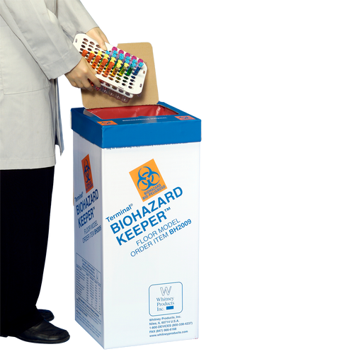 Biohazard Floor Waste Keeper | 63L Lab Disposal (Case of 6) Biohazard Keeper Heathrow Scientific