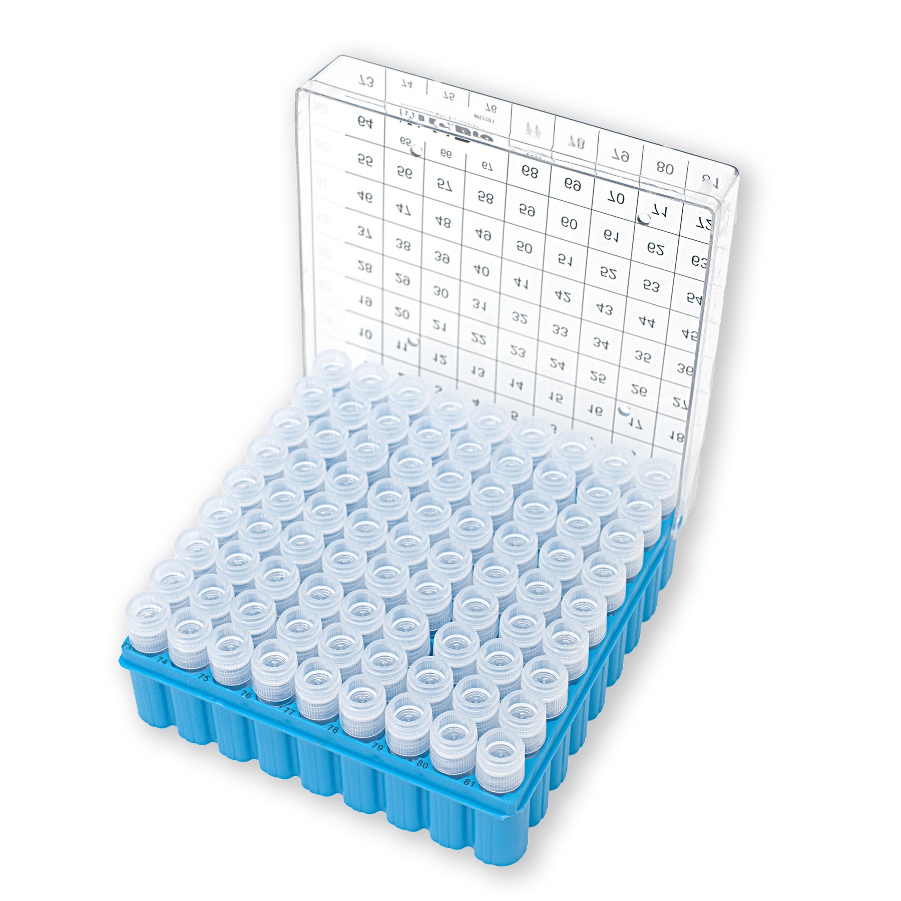 MTC Bio Freezer Boxes – FlipTop™ Cardboard, Polycarbonate & PCR R2281 | Polycarbonate Cryo Box | 81-Place (9×9) | Hinged Lid | 5 pk Freezer Boxes MTC Bio