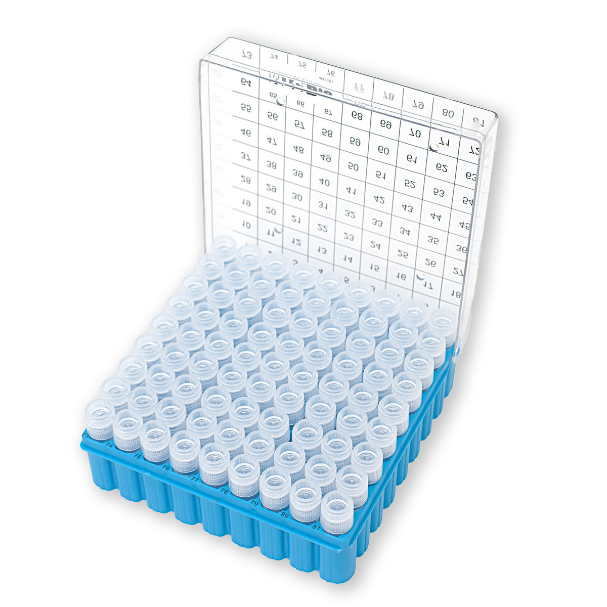 MTC Bio Freezer Boxes – FlipTop™ Cardboard, Polycarbonate & PCR R2281 | Polycarbonate Cryo Box | 81-Place (9×9) | Hinged Lid | 5 pk Freezer Boxes MTC Bio
