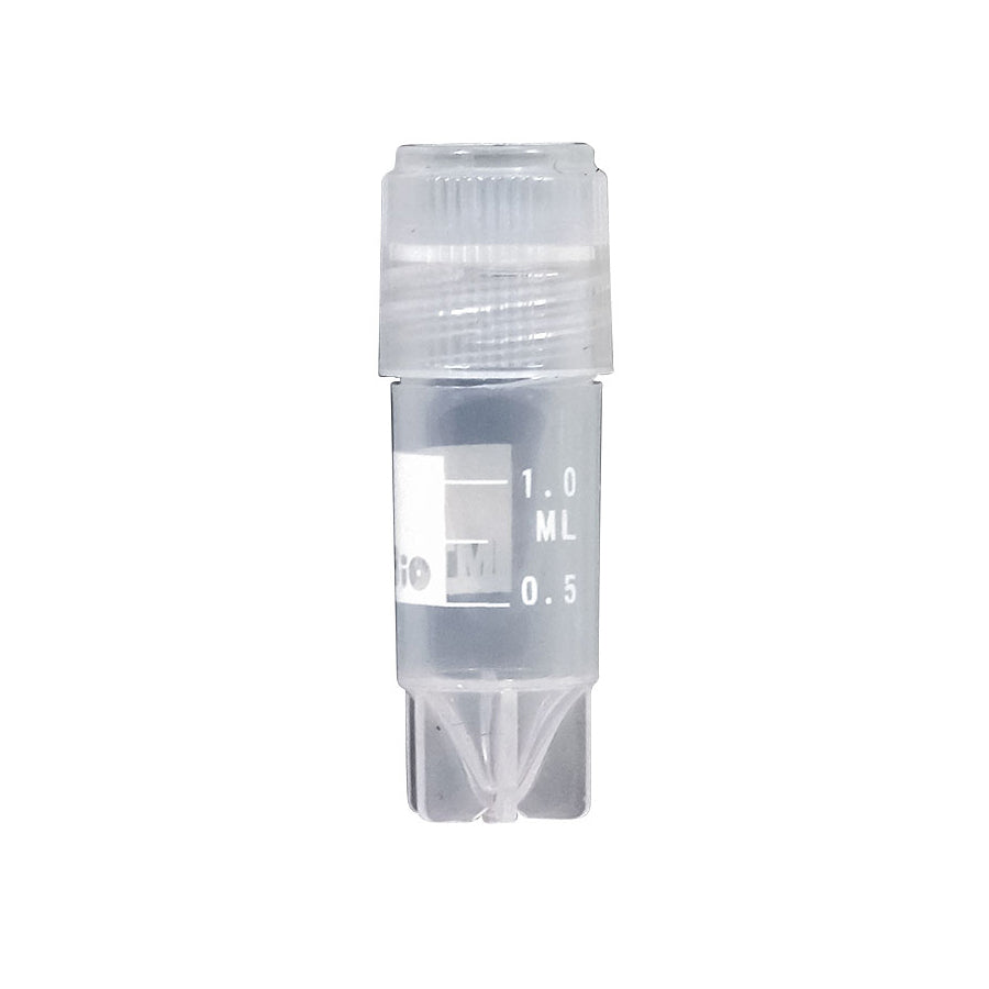 MTC Bio Sterile Cryogenic Vials – 1 to 5 mL, Internal & External Thread V3801 | 1 mL | External Thread | Sterile | 500 cs + Rack Cryogenic Vials MTC Bio
