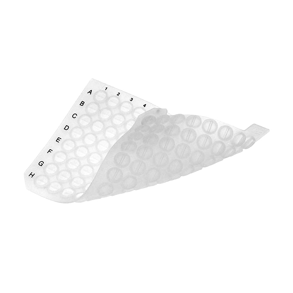 MTC Bio Silicone Sealing Mats – 24, 48, 96 & 384-Well, Pre-Slit & PTFE-Coated, OptiWell™ & ILP 96 Round Well · Ø8.3–8.5 mm ILP · Ø8.5 mm · Line (–) Perforation · Printed · 50 cs Sealing Mats MTC Bio