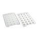 MTC Bio Silicone Sealing Mats – 24, 48, 96 & 384-Well, Pre-Slit & PTFE-Coated, OptiWell™ & ILP 24 Square Well ILP · Ø17.35 mm · Line (–) Perforation · Non-Printed · 50 cs Sealing Mats MTC Bio