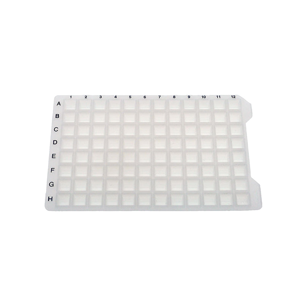 MTC Bio Silicone Sealing Mats – 24, 48, 96 & 384-Well, Pre-Slit & PTFE-Coated, OptiWell™ & ILP 96 Square Well · Ø8.4–8.7 mm ILP · Ø8.5 mm · Line (–) Perforation · Printed · 50 cs Sealing Mats MTC Bio