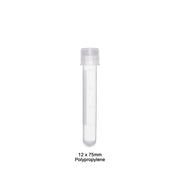 MTC Bio Snap-Cap Culture Tubes – 5 mL & 14 mL, Polystyrene & Polypropylene, Two-Position Caps 5 mL · 12 × 75 mm bag · 1000 cs Culture Tubes MTC Bio