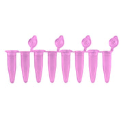 MTC Bio PureAmp™ PCR Tubes & 8-Strips – 0.2 mL, Flat & Domed Caps, 7 Colors P3010-A-P | 8-Strip, 0.2 mL | Attached Flat Caps | Purple | 120 strips pk PCR Tubes MTC Bio