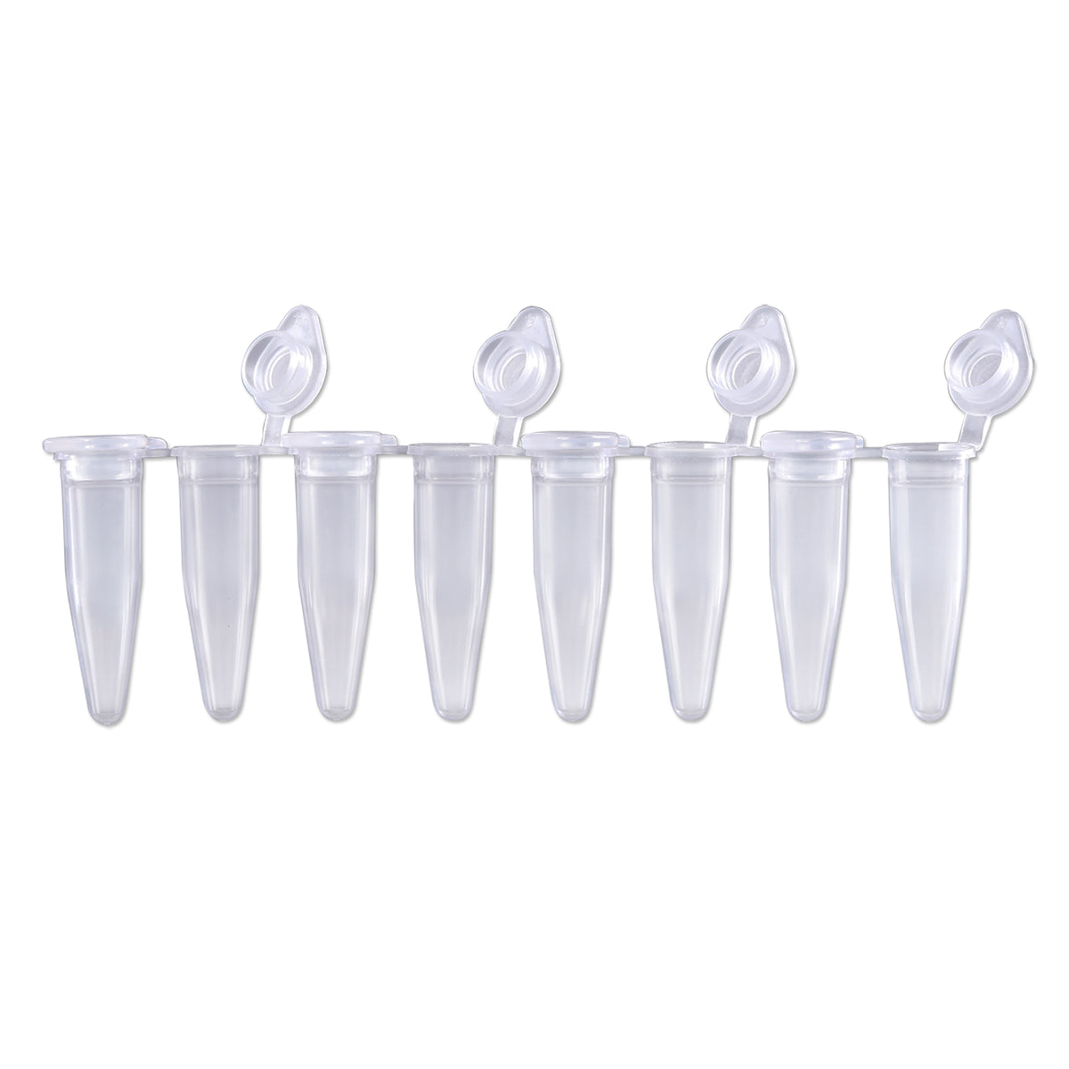 MTC Bio PureAmp™ PCR Tubes & 8-Strips – 0.2 mL, Flat & Domed Caps, 7 Colors P3010-A | 8-Strip, 0.2 mL | Attached Flat Caps | Natural | 120 strips pk PCR Tubes MTC Bio