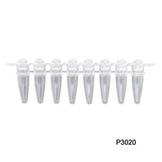 MTC Bio PureAmp™ PCR Tubes & 8-Strips – 0.2 mL, Flat & Domed Caps, 7 Colors P3020 | 8-Strip, 0.2 mL | Separate Domed Cap Strips | Natural | 120 strips pk PCR Tubes MTC Bio