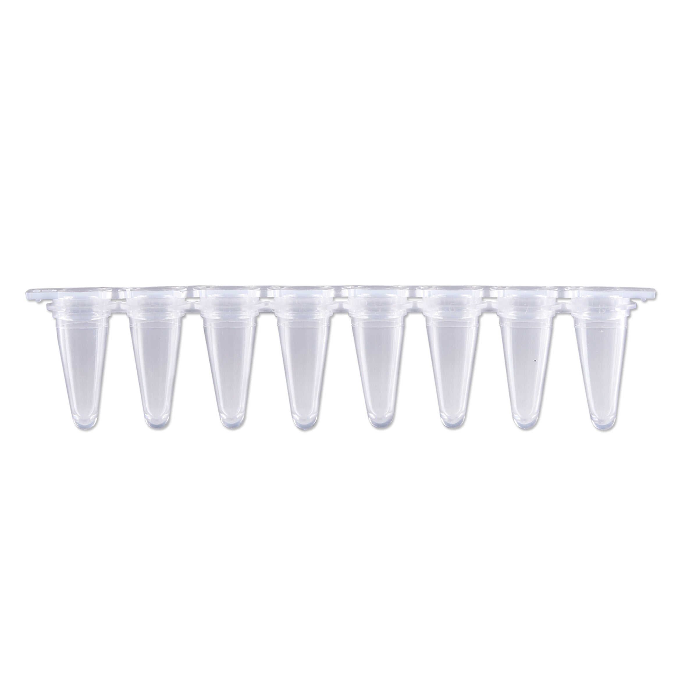 MTC Bio PureAmp P3801-Q 0.1 mL low-profile qPCR 8-strip tubes, clear, with optical cap strips