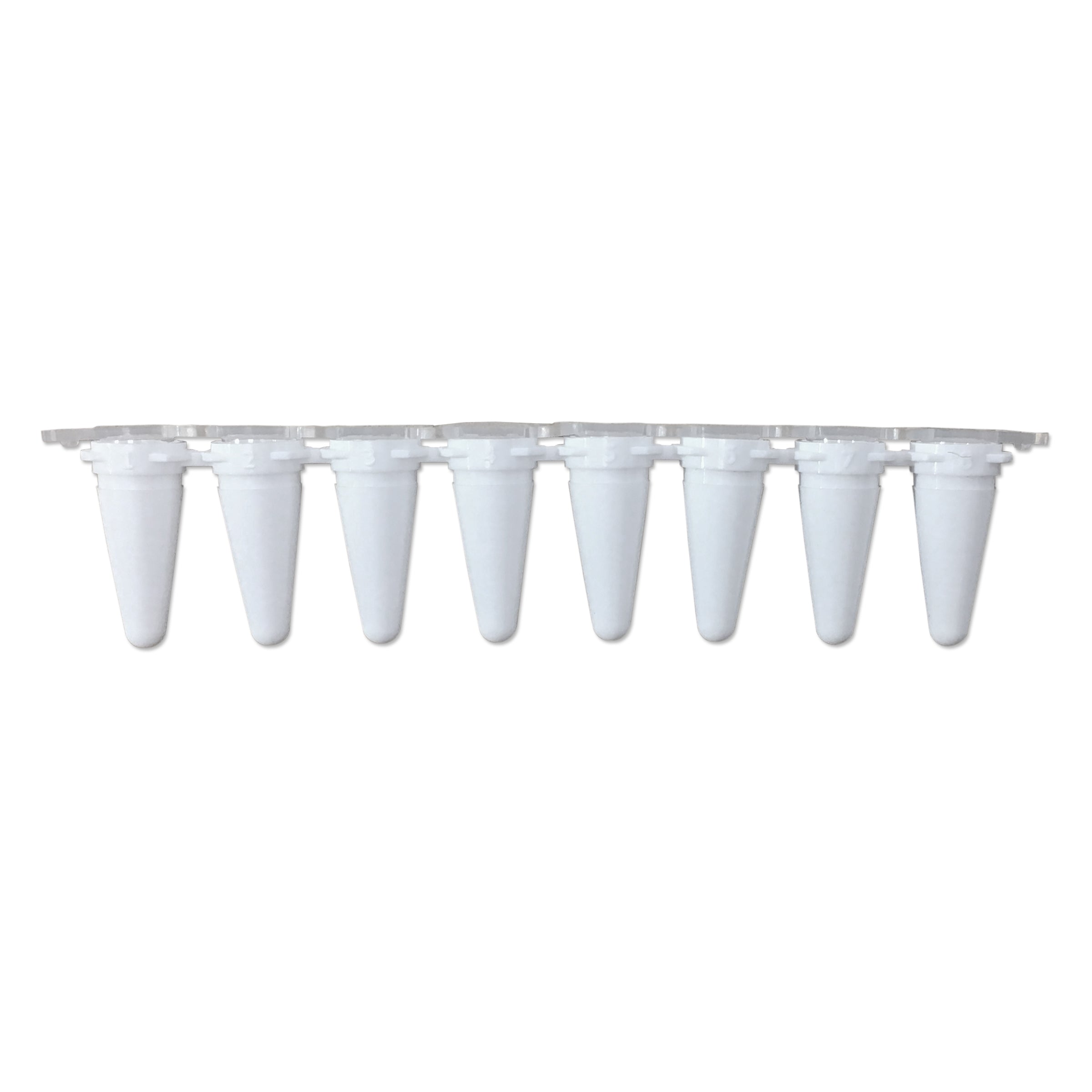 MTC Bio PureAmp P3801-QW 0.1 mL low-profile qPCR 8-strip tubes, white, with optical cap strips