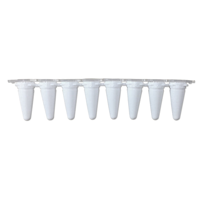 MTC Bio PureAmp P3801-QW 0.1 mL low-profile qPCR 8-strip tubes, white, with optical cap strips
