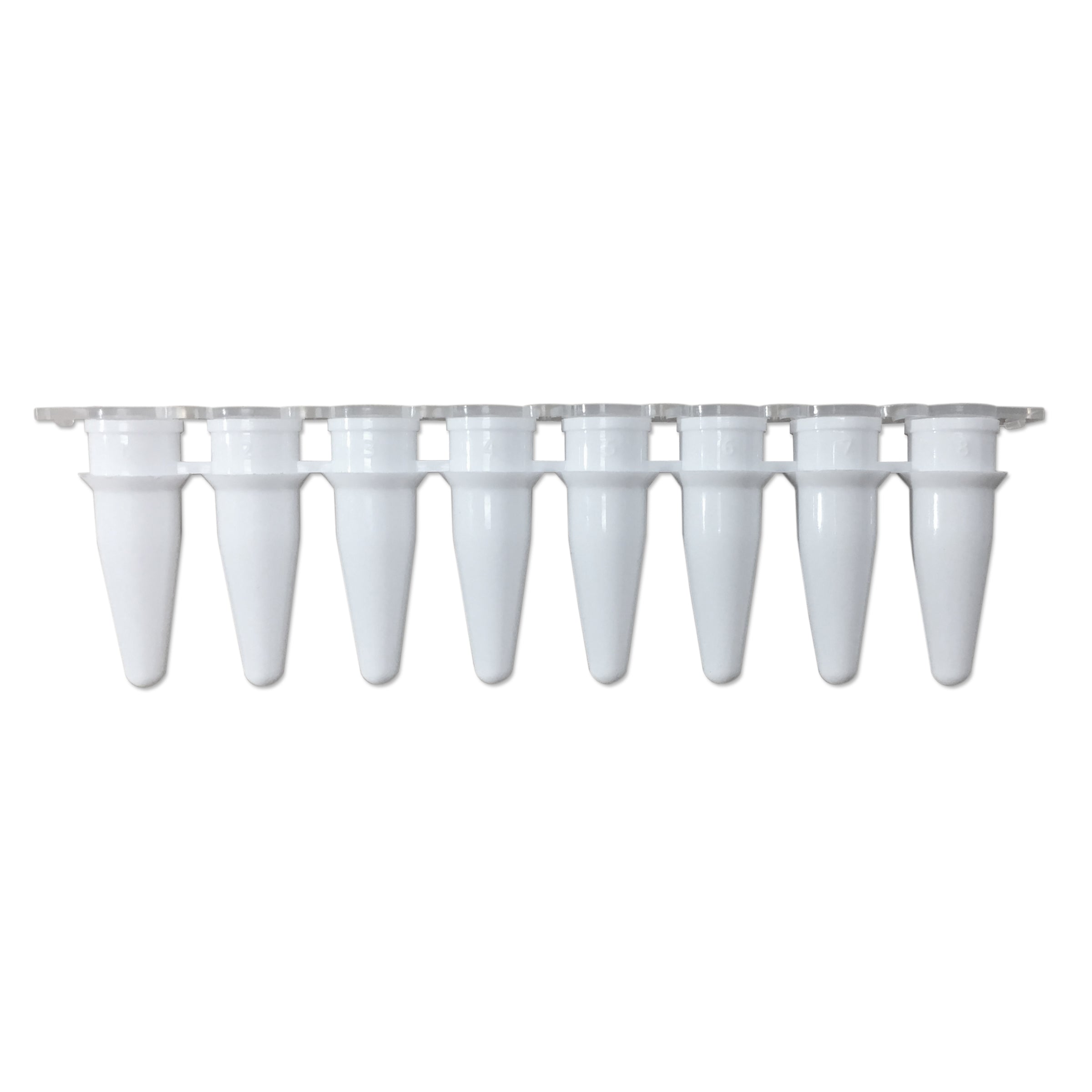 MTC Bio PureAmp P3802-QW 0.2 mL qPCR 8-strip tubes, white, with optical cap strips