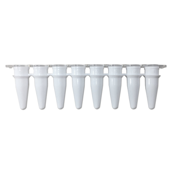 MTC Bio PureAmp P3802-QW 0.2 mL qPCR 8-strip tubes, white, with optical cap strips