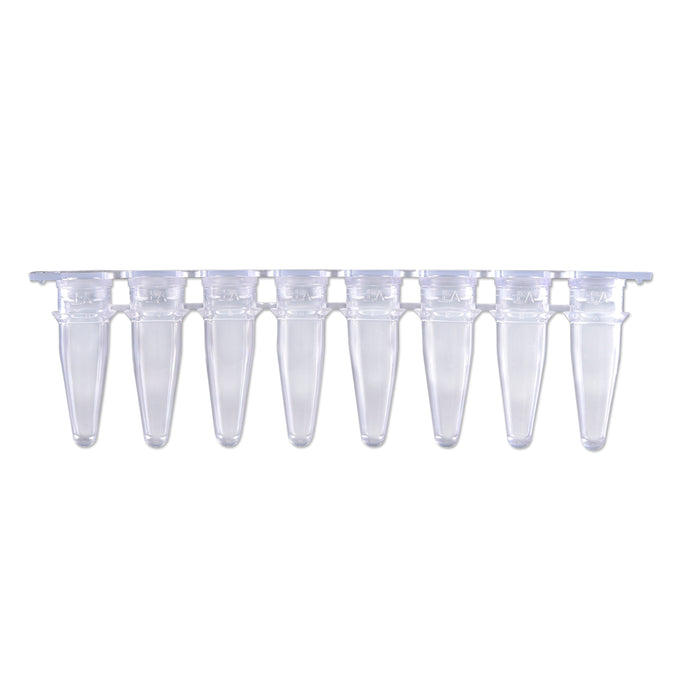 MTC Bio PureAmp P3802-Q 0.2 mL qPCR 8-strip tubes, clear, with optical cap strips