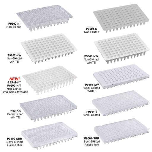MTC Bio 96-Well Low-Profile PCR Plates, 0.1 mL – Fast Block & qPCR, Clear & White PCR Plates MTC Bio