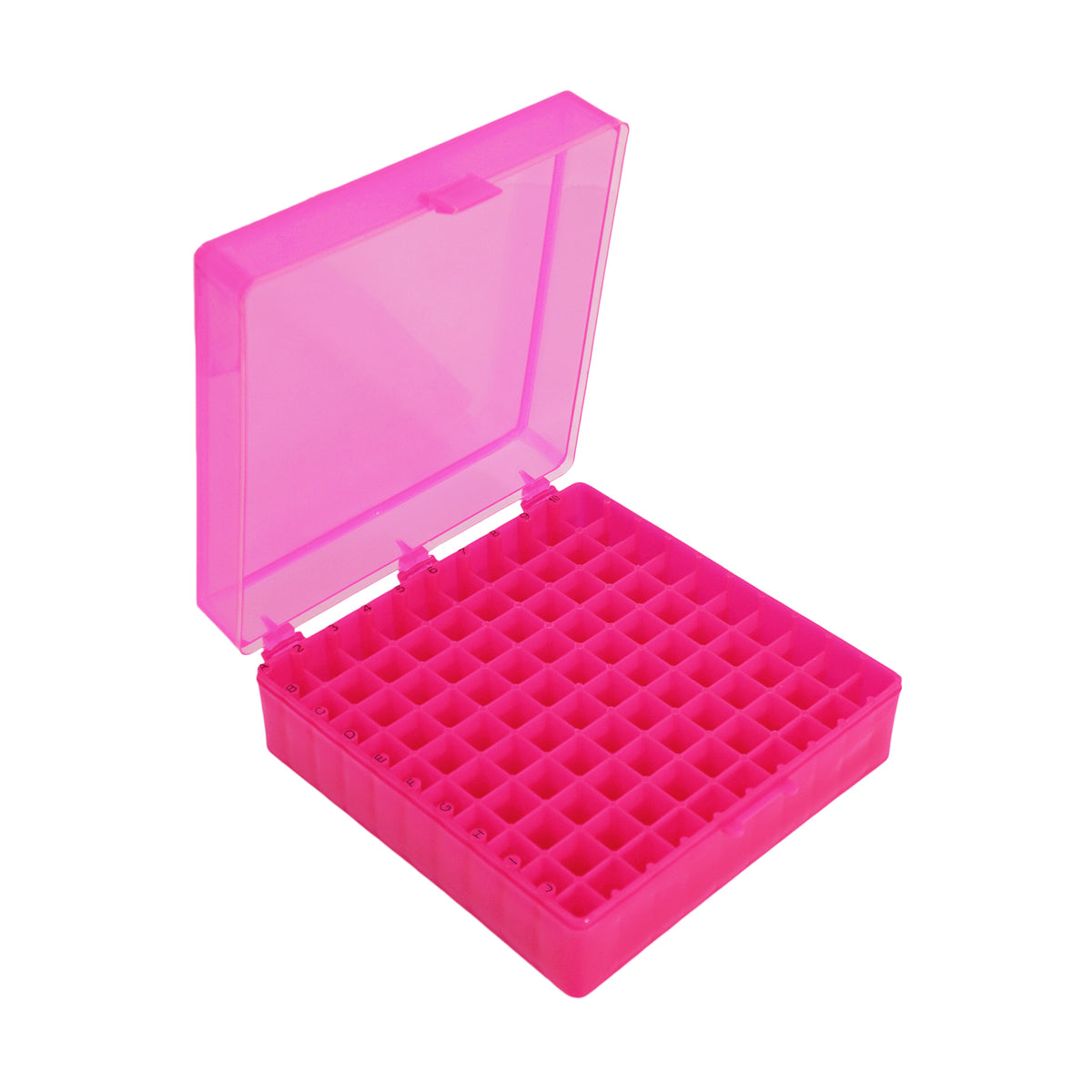 MTC Bio R1020-R red 100-place storage box with hinged lid