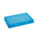 MTC Bio SureFrame P9096-FSC two-component PCR plate, 96-well, 0.15 mL low profile, full skirt, clear wells, blue polycarbonate frame