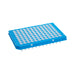 MTC Bio SureFrame P9096-HSW two-component PCR plate, 96-well, 0.25 mL, semi-skirt, white wells, blue polycarbonate frame