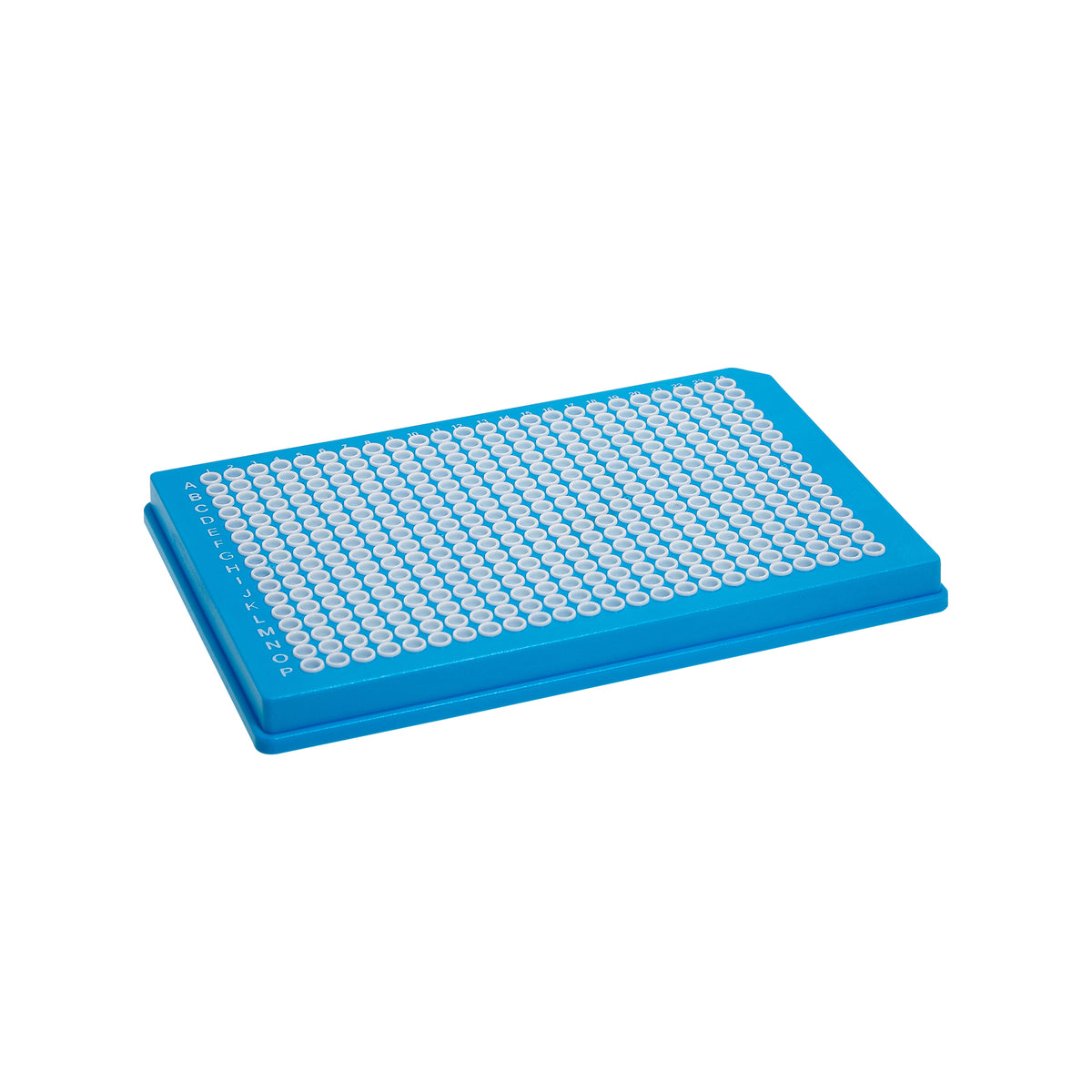 MTC Bio SureFrame P9384-FSW two-component PCR plate, 384-well, 35 µL, full skirt, white wells, blue polycarbonate frame