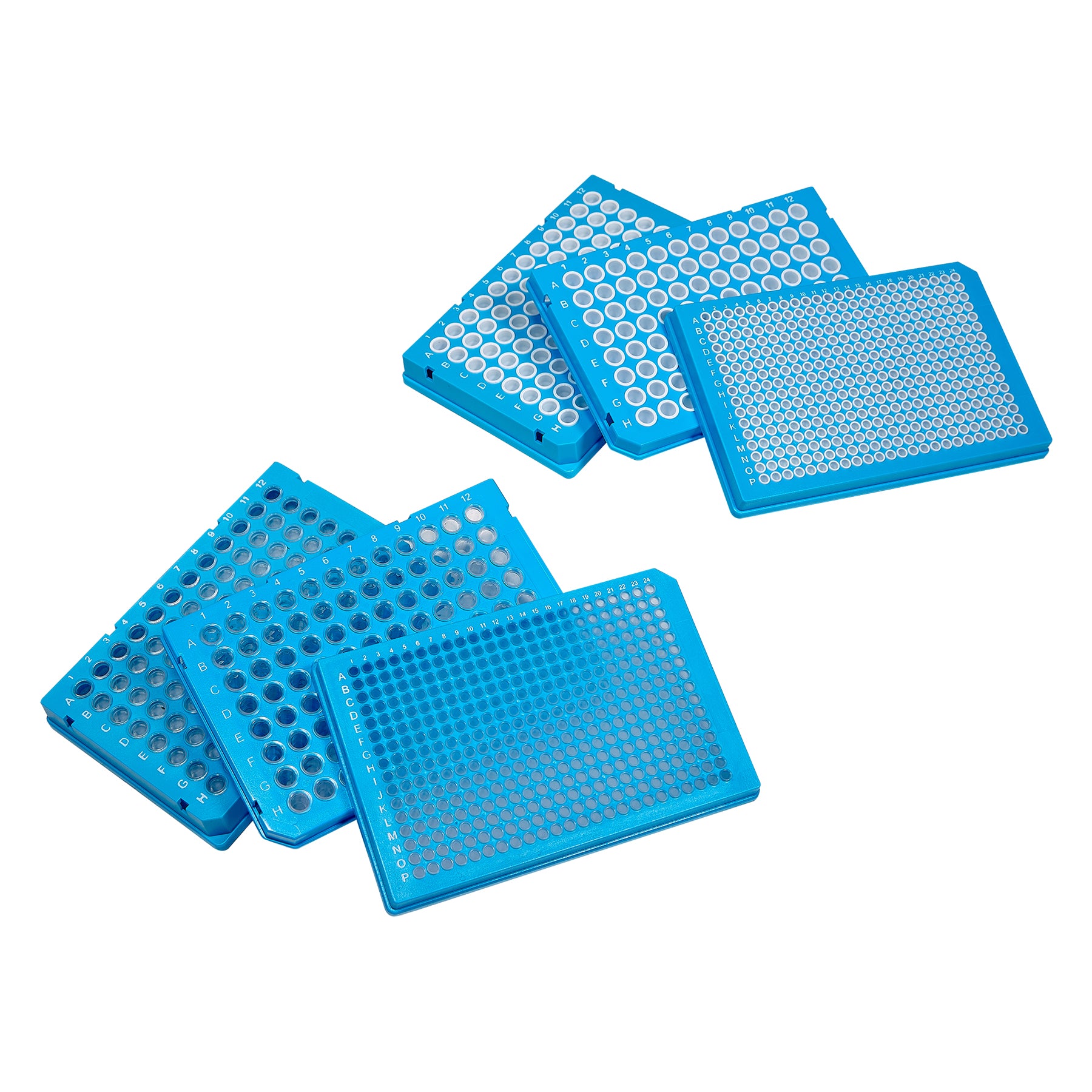 MTC Bio SureFrame two-component PCR plates with blue polycarbonate frames